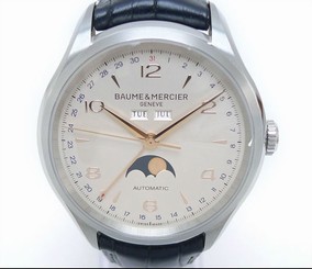 Pre-owned BAUME & MERCIER MOA10055 Clifton Chronograph Moon Phase Men Watch,AS