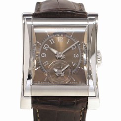 Pre-Owned BEDAT & CO. Dual Time B787.010.410 Men's SS/Leather Brown Automatic,MD
