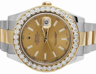 Brand New Mens Rolex Datejust II 41MM 116333 Two Tone Diamond Watch 4.75 Ct 845960002370