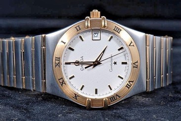 Omega Constellation 1212.30.00 NEW Steel-yellow gold on steel-gold full bar 7612586002366