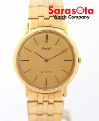 Vintage Piaget 12303 18K & 14K Yellow Gold Champagne Dial Automatic Men's Watch