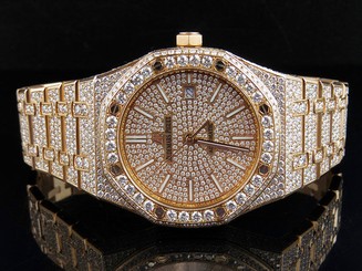 Mens 41 MM Audemars Piguet Royal Oak 18k Rose Gold with 18.5 Ct of VS Diamond