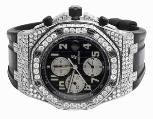 Mens 42 MM Audemars Piguet Royal Oak Offshore Rubber with 10.5 Ct of VS Diamond