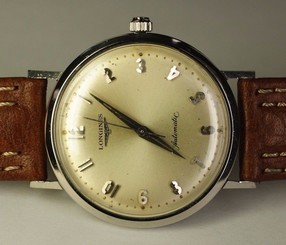 Longines Stainless Steel 17J 19AS Automatic Vintage 1961 Swiss Watch Leather