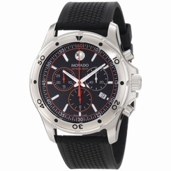 NEW MOVADO MEN'S PERFORMANCE BLACK TEXTURED RUBBER STRAP WATCH 2600100