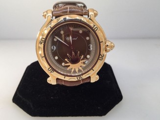CHOPARD HAPPY SPORT SUN 18K ROSE GOLD WATCH 28/3578-5001 NEW!! $16,650 RETAIL!!!