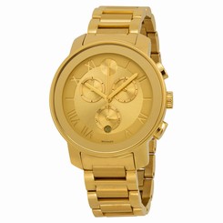 New Movado 3600209 Chrono Bold Gold Ion-Plated Steel Women's Watch