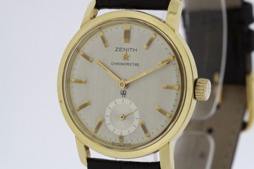 ZENITH Chronometer from 1962 solid 18K Gold Watch Cal. 40T with Papers! (2107)