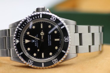 Vintage 1985 Rolex 5513 Submariner Black Men's Watch w/ Box Nice Patina