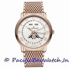 NEW Blancpain Villeret Complete Calendar Moonphase 18k Rose Gold $45,000 watch.