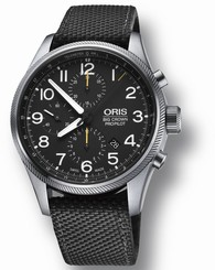 Oris Big Crown Pro Pilot Date Black Dial Mens Fabric Strap Watch 77476994134FS