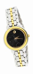 Movado 81.A1.833 Quartz Two-Tone Stainless Steel Black Face Watch