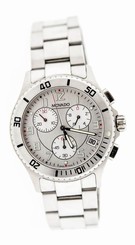 Movado 84 R5 1890 Swiss Chronograph Stainless Steel Silver Face Watch