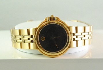 Movado 88 36 835 Women's Black Dial Stainless Steel Analog Watch