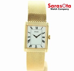Vintage Piaget 9151 White Dial 18K Yellow Gold Swiss Hand Winding Unisex Watch