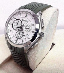Ebel Men's 'Classic Sport' Green Rubber Strap Chronograph Watch