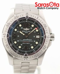 Breitling Superocean A17390 Black Dial Stainless Steel Automatic Men's Watch