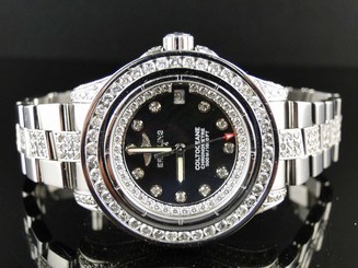 Brand New Ladies Breitling Aeromarine White Colt Ocean Diamond Watch 9.5 Ct