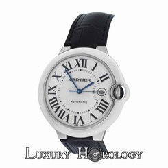 New Cartier Ballon Bleu XL 42MM W6901351 3000 18K White Gold Automatic Watch