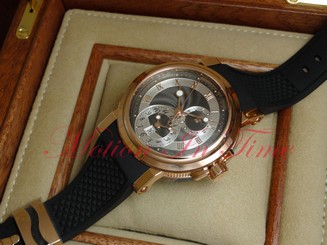 Breguet Marine Automatic Dual Time 18kt Rose Gold On Rubber 42mm 5857BR/Z2/5ZU
