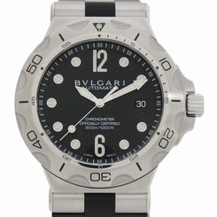 Pre-Owned Bulgari Diagono Scuba Aqua SS/Rubber Men's Automatic Watch DP42SSD,MR