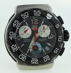 TAG HEUER MENS CAC1110-0 FORMULA ONE BLACK DIAL PARTS OR REPAIRS RUNNING AS-IS 5050053534743