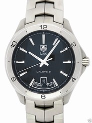 Auth TAG HEUER Link Calibre 5 Daydate WAT2010.BA0951 Automatic SS Men's watch