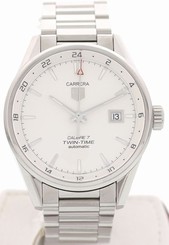 Men's TAG Heuer Carrera Twin Time Calibre 7 W/ Box & Papers WAR2011-0