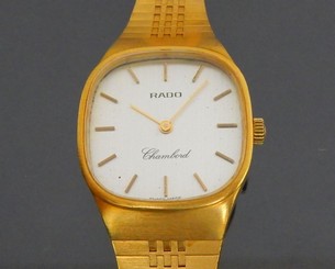 100% Authentic RADO Chambord Hand Winding Ladies Watch Gold Tone 17Jewels Swiss