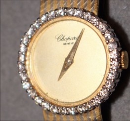 CHOPARD 18K GOLD 32 DIAMOND BEZEL - GOLD MESH STRAP - Ladies GENEVE SWISS MADE