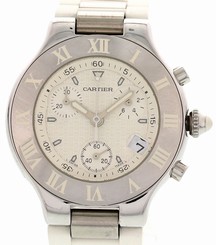 Cartier Chronoscaph 21 Stainless Steel Watch 2424