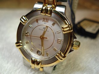 NEW MAGNIFICENT MAURICE LACROIX CLASSIC WOMEN'S WATCH GOLD STEEL BOX & PAPERS