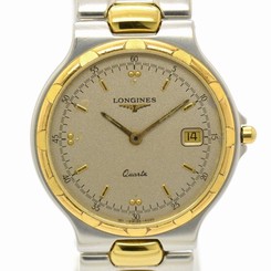 Auth LONGINES Conquest Stainless Steel & Gold Plated Quartz Men's Watch #9713