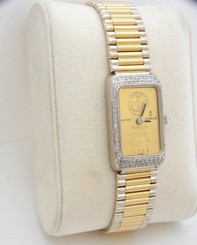 CORUM 5 GRAM DIAMOND WRISTWATCH 18K GOLD INGOT 61.3 GRAMS