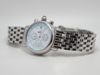 MICHELE 71-2000/ 3000 WOMENS CSX BLUE CHONOGRAPH STAINLESS STEEL WATCH