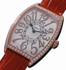 Franck Muller Curvex 2852 QZ REL D 1R RoseGold Diamond Quartz Watch