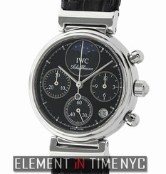 IWC Da Vinci Moonphase Chronograph Stainless Steel 29mm Black Dial IW3736-14