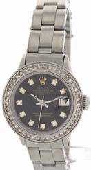 Ladies Rolex Oyster Perpetual Datejust 6517 SS / Diamonds