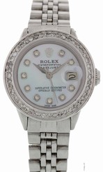 Ladies Rolex Oyster Perpetual Datejust 16014 Diamond Bezel
