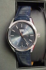 Oris Watch Artix Automatic Blue Dial Blue Leather 01 733 7642 4035 NEW! 32555