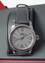 Oris Swiss Watch Big Crown Date Automatic Grey PVD Leather 0173376294263 27406