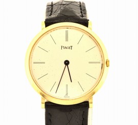 Elegant Men's Solid 18K Gold Piaget Swiss Made Watch 1 1/4 inches(31mm) case