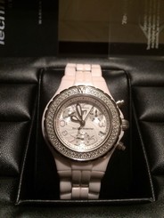 Technomarine DTLCCP07C SWISS Light baby PINK Ceramic With Diamonds $3950 NEW