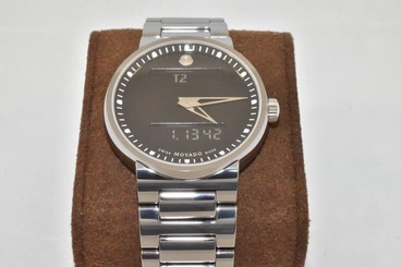 Movado Dura 0606435 Mens Tungsten Carbide Digital Swiss Quartz Watch