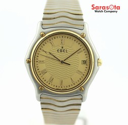 Ebel Classic Wave E1187141 Champagne Dial Two Tone Swiss Quartz Men's Watch
