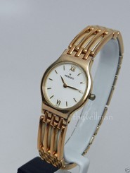 Womens Swiss Made Authentic Movado Esperanza White Dial Gold Bracelet Watch