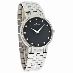 New Mens authentic 0606237 Movado Faceto factory Diamond SwissQuartz 38mm Watch