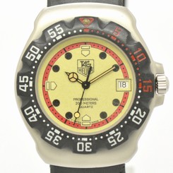 Auth TAG Heuer Formula1 Professional 200 Black Rubber Unisex Watch #B076