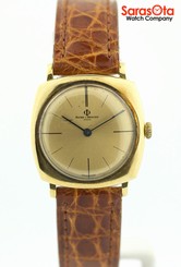  Baume&Mercier Geneve 18K Yellow Gold Brown Leather Strap Dress Women's Watch