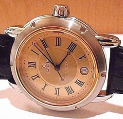 Mint Men's Gevril A0111 SS/18K Solid Gold Automatic Swiss Watch and Box